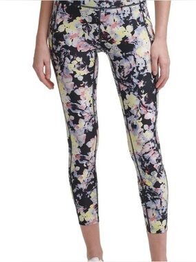 Calvin Klein Womens Performance Printed High-Waist 7/8 Length Leggings